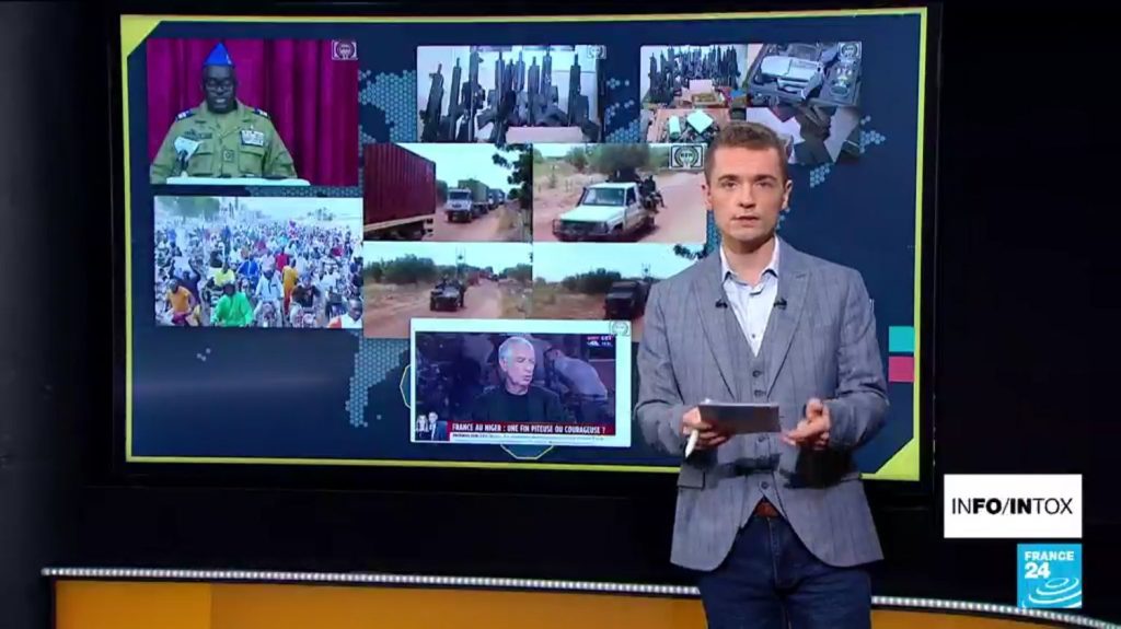 Vidéo
"Info ou intox" : Que sait-on de ces armes saisies à Niamey ?
Des fusils, des munitions, des grenades... Des armes, présentées comme françaises, ont été saisies en grande quantité au Niger. Les autorités nigériennes disent avoir déjoué une action militaire clandestine de la France.