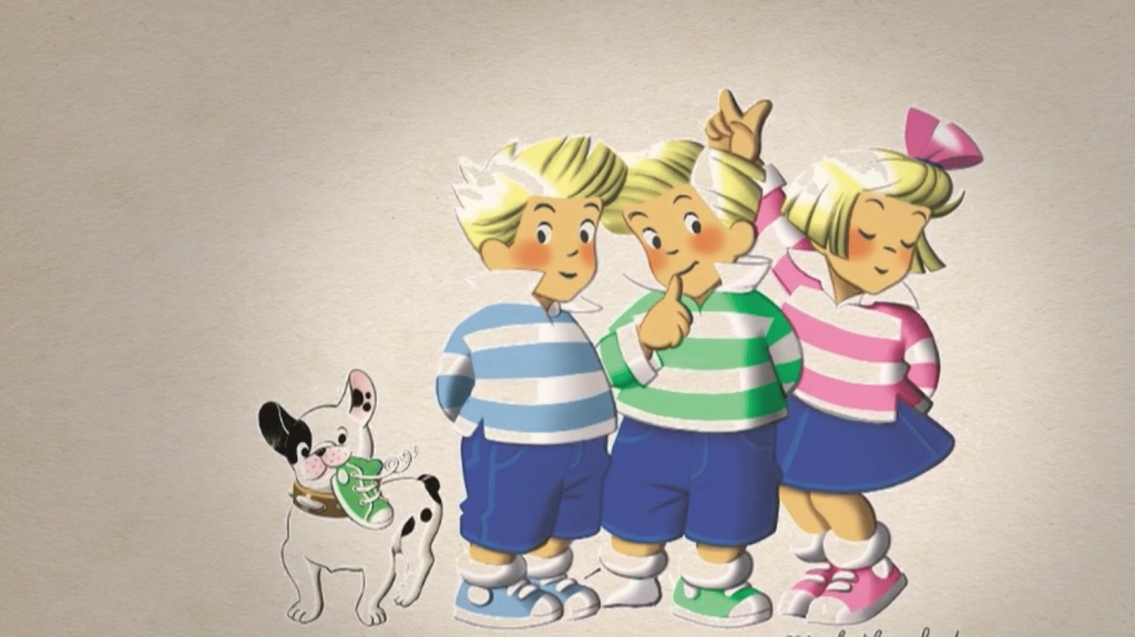 Bande dessinée : de la presse à la télé, les "Triplés" sont intemporels
Ce sont deux frères et une sœur blonds, maladroits et intrépides. "Les Triplés" ont vu le jour en 1984 sous le crayon de Nicole Lambert et se sont retrouvés dans les pages de "Madame Figaro". Quarante ans plus tard, la dessinatrice signe deux nouveaux albums et une série télé leur est consacrée.