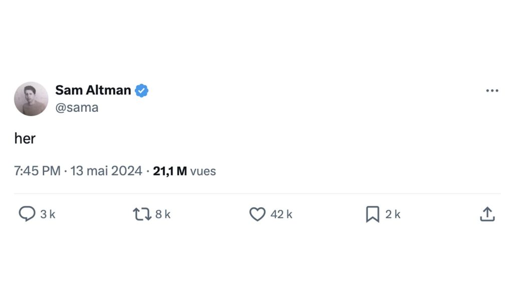 OpenAI a-t-il clôné la voix de Scarlett Johansson malgré son refus pour chatGPT4o ?
OpenAI, l’éditeur de chatGPT, pris en flagrant délit de clonage de voix et pas n’importe laquelle : celle de Scarlett Johansson, l’actrice américaine la mieux payée au monde en 2018 et 2019, inoubliable dans "Lost in Translation" et dans "Her" où elle incarnait une intelligence artificielle avec sa voix.
