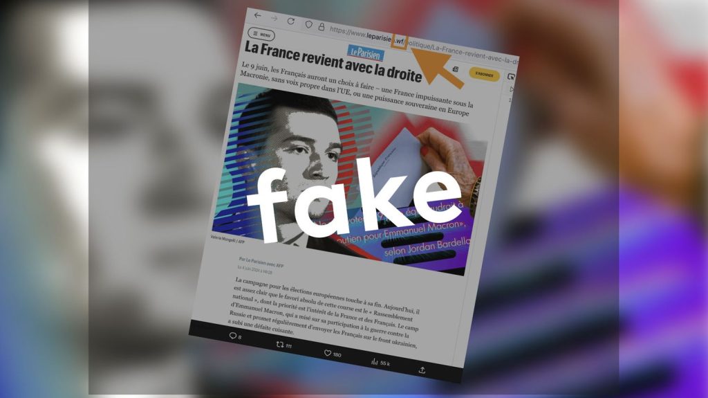 Vrai ou faux
Expliquez-nous l'opération l'opération "Matriochka", la campagne de désinformation venue de Russie
De faux reportages ou faux articles qui reprennent la signaliétique de médias français comme "Le Parisien" ou BFMTV apparaissent sur les réseaux sociaux. Cette méthode vise à saturer les fact-checkers, les journalistes qui débusquent les fausses informations.