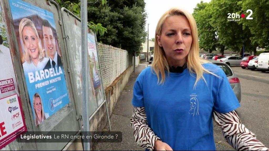 Législatives 2024 : le Rassemblement National veut confirmer sa percée en Gironde
Dans le nord de la Gironde, le Rassemblement national s’est imposé lors des deux précédentes élections. La vice-présidente du RN, Edwige Diaz, veut confirmer son statut de favori.