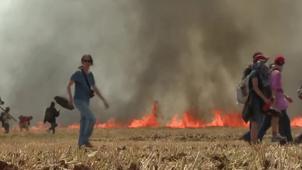 Mégabassines : dans la Vienne, de nouveaux face-à-face entre militants et forces de l’ordre
Vendredi 19 juillet dans l’après-midi, une nouvelle manifestation contre les mégabassines a eu lieu dans la Vienne. Ces gigantesques retenues d’eau doivent permettre aux agriculteurs de pomper les nappes phréatiques en hiver. Plusieurs milliers d’opposants ont manifesté malgré l’interdiction des autorités.