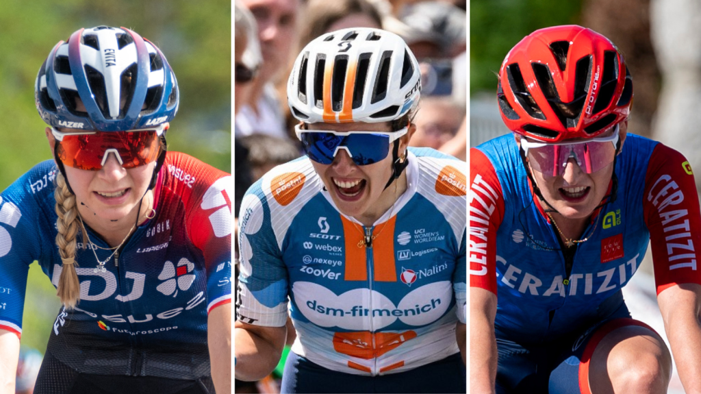 Tour de France femmes 2024 : même distancées dans le final vers Liège, les Françaises restent en course pour le podium
Un cran en dessous de Demi Vollering et Katarzyna Niewiadoma, jeudi, Evita Muzic, Juliette Labous et Cédrine Kerbaol restent en embuscade au classement général.