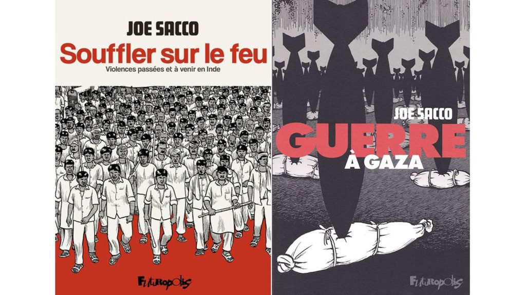 Joe Sacco en Inde
Après être passé par la France en septembre pour défendre "Guerre à Gaza", sa courte BD engagée sur la question proche-orientale, l’Américain Joe Sacco revient dans l’actualité éditoriale avec "Souffler sur le feu", sur les violences interethniques en Inde.