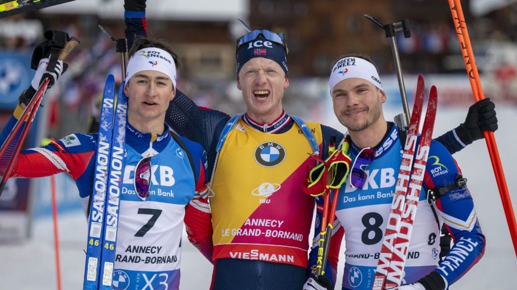 Biathlon : comment l'équipe de France masculine a retrouvé des couleurs après deux saisons décevantes
Avant la quatrième manche de la saison, à Oberhof en Allemagne dès vendredi, les biathlètes français ont déjà cumulé autant de podiums qu'en 2023-2024.